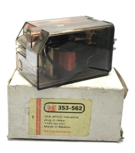 Schrack MR206110 110v AC COIL 10Amp 3PCO Industrial 8-Pin Plug in Relay 3PCO - Picture 1 of 4