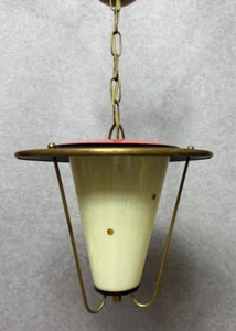 Lámpara colgante vintage años 50 60 Rockabilly lámpara de techo vidrio opalino Mid-Century #35 - Imagen 1 de 8