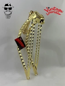 Vintage Lowrider 20" Bent All Square Double Twisted Bicycle Spring Fork 1" Gold. - Picture 1 of 2