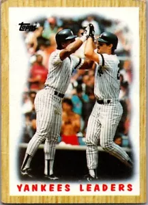 1987 Topps #406 Yankees Leaders - Picture 1 of 2