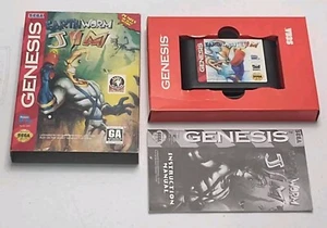 Complete CIB Manual Tested Great Condition Earthworm Jim Sega Genesis 1994 - Picture 1 of 12