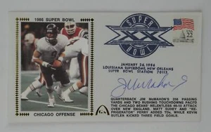 Jim McMahon Signed First Day Cover FDC Gateway Cachet 1986 Super Bowl - Picture 1 of 3