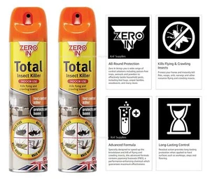 STV Zero In Total Insect Ants Wasp Flies Mosquito Killer Spray (Pack of 2) - Picture 1 of 6