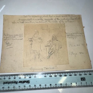 John Leech Original Bleistift auf Papier veröffentlicht Locher Cartoon "Abendpartys" - Bild 1 von 4