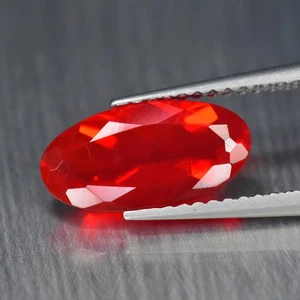 1.26Ct Word "AAA" Grade Natural Vivid Red Fire Opal From Mexico - Picture 1 of 1