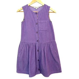 Mini Boden Trägerkleid mit Knöpfen Cord Mädchen 11-12 lila Taschen - Bild 1 von 16