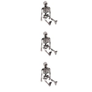 3pcs Realistic Faux Skeleton Adornment Small Faux Human Skeleton Layout Decor - Picture 1 of 12