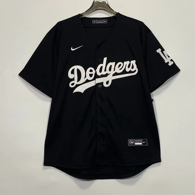 Los Angeles Dodgers Baseball Jersey, Embroidered, Black - Image 1 of 4