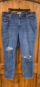 Jeans Abercrombie & Fitch donna 16 blu curvo amore skinny vita alta denim - Foto 1 di 7