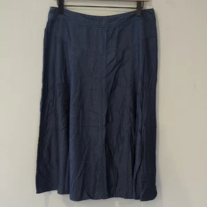 Falda vaquera Charter Club línea A midi Tencel Lyocell talla 10 - Imagen 1 de 9