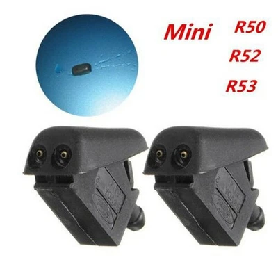 Kit de boquilla de chorro de pulverización de líquido para lavadora de parabrisas delantero 2 piezas para BMW MINI R50/R52/R53 Foto 1 de 4