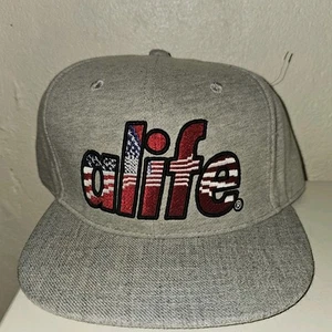 Rare Vintage alife Cap Hat Snapback America Flag USA Gray BNWOT - Picture 1 of 6