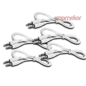 5 5FT 3.5MM M/M JACK AUX STEREO CABLE CORD IPAD IPHONE 4 IPOD MP3 CAR ZUNE WHITE - Photo 1/1