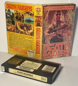 Death Raiders 1984 Filipino Rambo Trash PRIOR RENTAL VHS Box is Hot Mess TESTED! - Picture 1 of 24