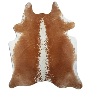 Premium Kuhfell Teppich XXL Rinderfell L210 x B178 cm braun weiß salt&pepper - Bild 1 von 2