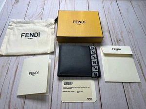 FENDI bi-fold wallet Bifold wallet Leather gray - Picture 1 of 13