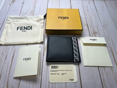 FENDI bi-fold wallet Bifold wallet Leather gray  Foto 1 de 4