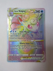 Alolan Vulpix VSTAR 197/195 Raindow Secret Rare NM | Silver Tempest 2022 - Picture 1 of 10