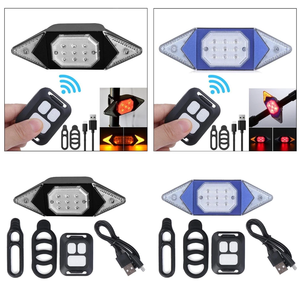 Bike Tail Light with Turn Signals USB Rechargeable Rear Light Cycling Lights - Image 1 of 1