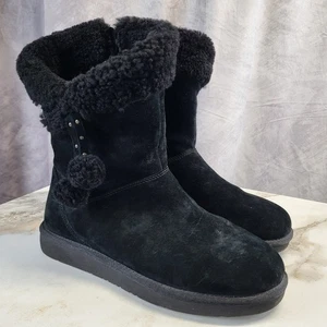 Stivali Ugg Plumdale Puff in pelle di pecora scamosciata da donna taglia 10 - Foto 1 di 16