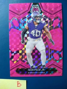 2024 Panini Mosaic Pink Fluorescent Ivan Pace Jr. #146 Vikings /10 SSP - Picture 1 of 2