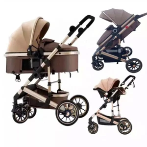 3 in1 Baby Strollers Combo Car Seat Baby Travel System Standard Pram Khaki 2025 - Picture 1 of 21