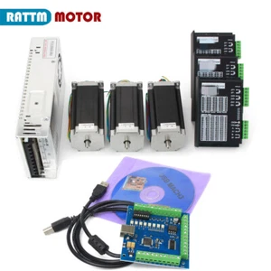 【UE】 Kit Regolatore CNC 3/4 Assi Motore Passo Nema 23 112mm + Driver CW5045 - Foto 1 di 7