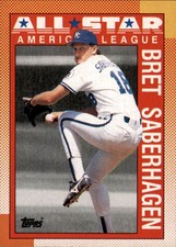 1990 Topps Bret Saberhagen All-Star 393 Kansas City Royals
