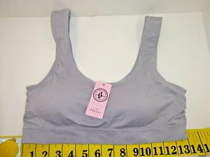 Gray Sports Bra Breathable Over the shoulder Straps New L-XL - Picture 1 of 4