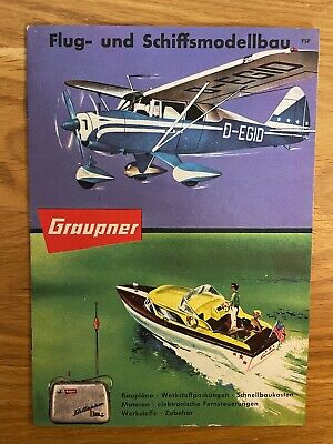 Alter Graupner Modellbau Prospekt FSP * 1961 * Flugzeuge * Schiffe * 1960er • 29€