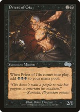 Priest of Gix Urza's Saga NM Black Uncommon MAGIC THE GATHERING CARD ABUGames