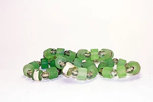 Pier 1 grüner Glas Serviettenring 5er Set - Bild 1 von 2