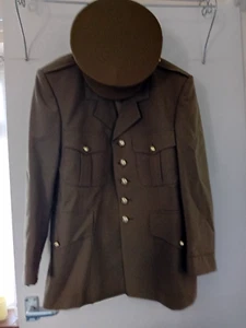 New - Belgian Army Jacket Dress Uniform Parade Khaki 1990 52 S with cap 55cm - Picture 1 of 10