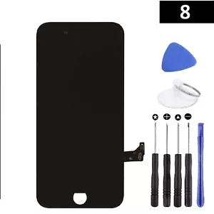 Repuesto de pantalla para iPhone 8 pantalla LCD negra con kit de herramientas A1863 A1905 A1906 - Imagen 1 de 7