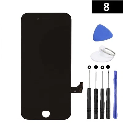 Screen Replacement for iPhone 8 Black LCD Display with Toolkit A1863 A1905 A1906 - Image 1 of 4