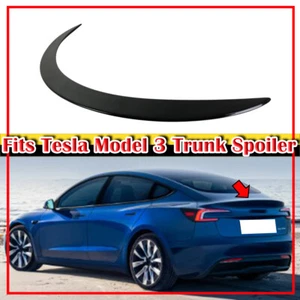 OE Type Trunk Spoiler Wing 2024-2025 Painted Black Fits Tesla Model 3 4D Sedan - Bild 1 von 5