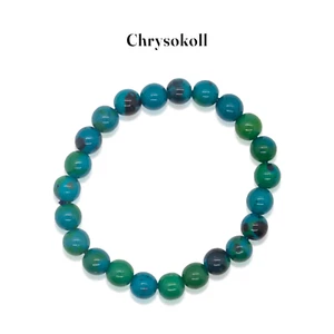 Chrysokoll Armband Edelstein Kugel 8 mm Powerarmband Heilstein Perlenarmband - Bild 1 von 7