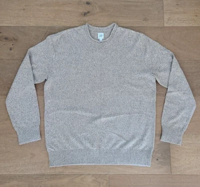 Gap Men's Sweater Crew Neck Wool Blend Heathered Beige Size L NEW WITH TAGS!! - Image 1 of 4