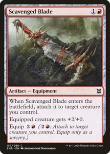 SCAVENGED BLADE x4 mtg NM-M Zendikar Rising 4 Common - Picture 1 of 1