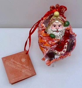 CHRISTMAS TREE ~ Christopher Radko Woodland Winds Ornament Santa's Leaf Ride VGC - Picture 1 of 4