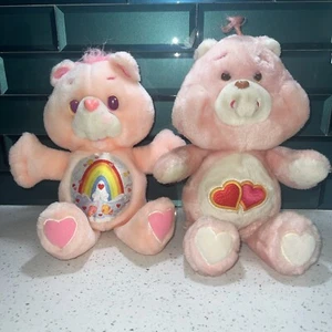 Vintage RARE Pink Care Bears Plushies  Toys 80s & 90s  Lot 2 - Picture 1 of 12