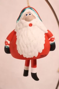 Vintage Ceramic Santa Dangling Legs Cancun Ornament 4.5" - Picture 1 of 6