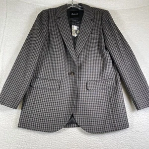 Blazer a cuadros Madewell The Larsen para mujer nuevo con etiquetas, talla S - Imagen 1 de 14