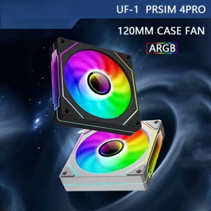 Lot UF-1 PRISM 4 PRO Computer Chassis Fan 12cm ARGB 4 Pin PWM Quiet Cooling Fan - Picture 1 of 36