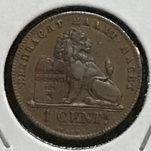 Belgium Centime KM 341 Unc 1887 Der - Picture 1 of 2