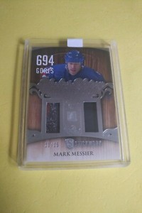 READ - MARK MESSIER  2015 LEAF IN THE GAME STICKWORK - 2X GAME-USED STICK /25