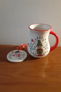 Temptations ceramic 16 oz holiday mug with lid - Picture 1 of 9