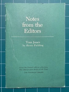 Franklin Library 100 Greatest Books Editors Notes -Tom Jones By Henry Fielding - Imagen 1 de 1
