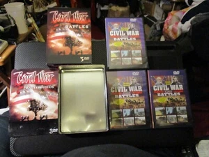 CIVIL WAR BATTLEFIELDS BATTLES 3 DISC DVD SET + EMBOSSED TIN - Imagen 1 de 11