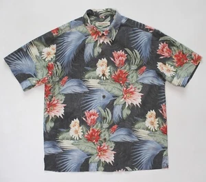 Men's TOMMY BAHAMA Hawaiian Tropical Shirt SS 100% Silk Multicolor (size L) - Picture 1 of 9
